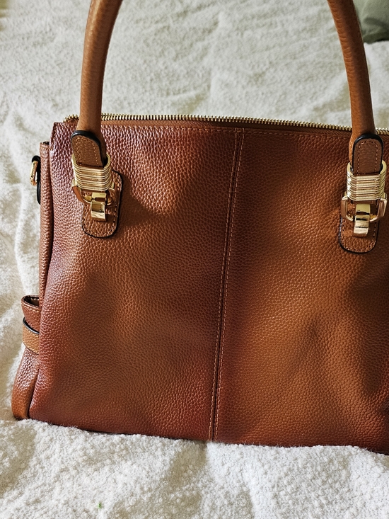 katee Handbags - Classic Katee Leather Satchel Handbag - Elegant Everyday Tote